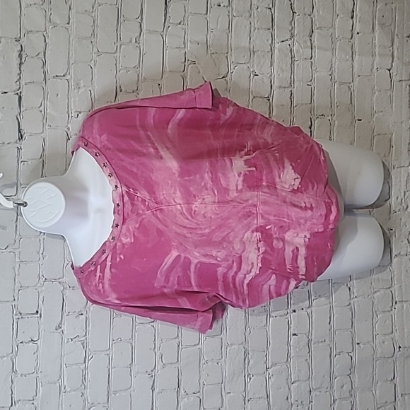 Tie Dye Oversized Crop Top - Picture 2 of 7